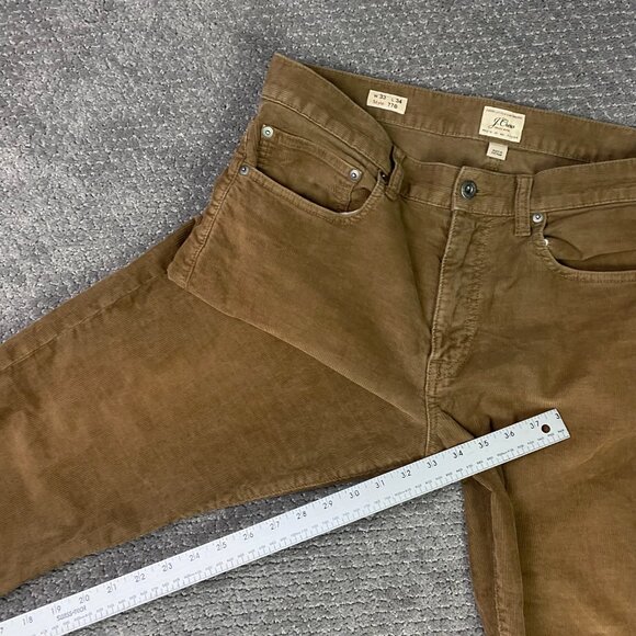 J. CREW 770 Corduroy Pants Men's 33 x 34 Measures 36 x 33 Brown Straight Fit - Picture 12 of 13